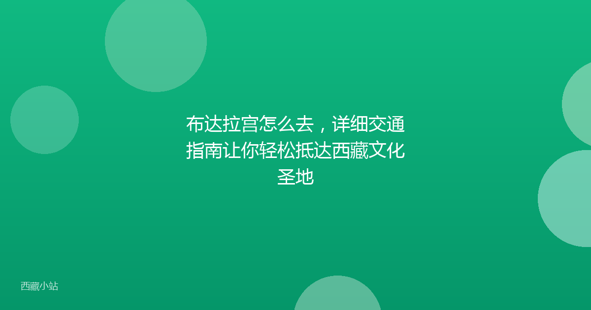 布达拉宫怎么去,详细交通指南让你轻松抵达西藏文化圣地