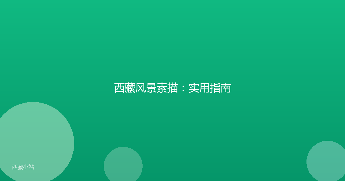 西藏风景素描：实用指南