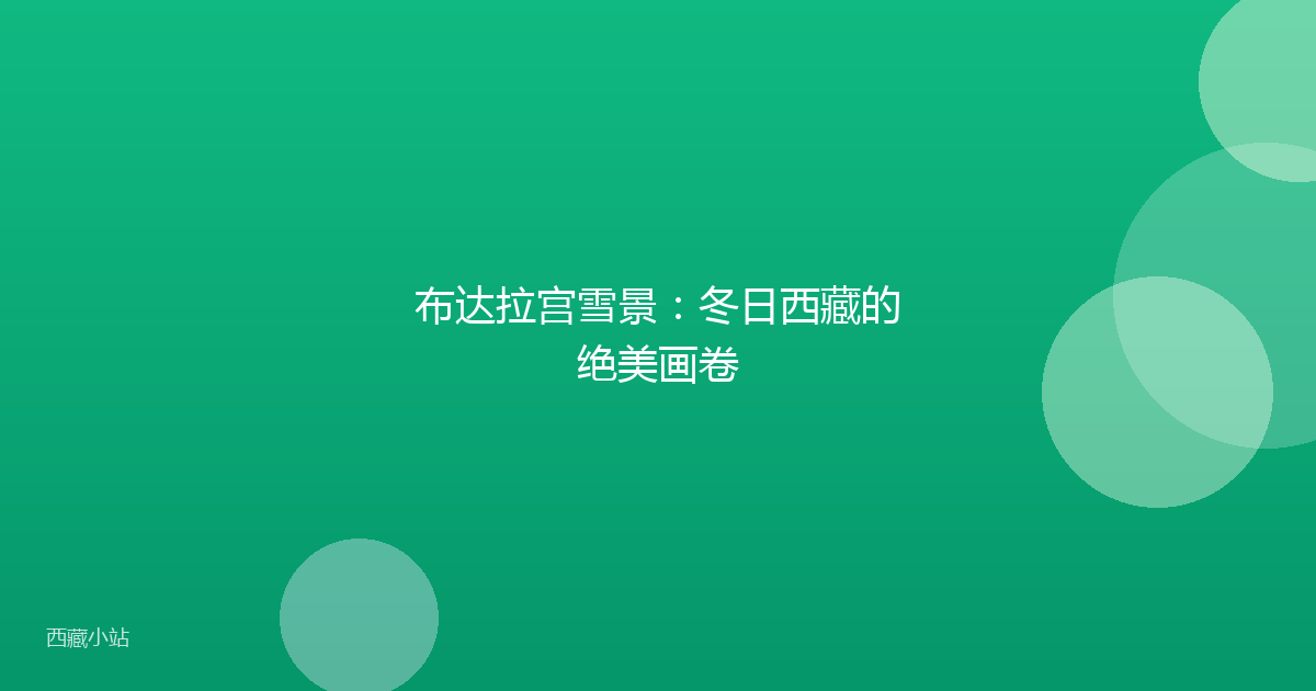 布达拉宫雪景:冬日西藏的绝美画卷