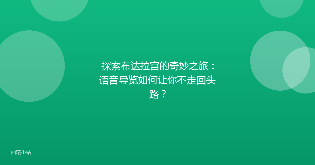探索布达拉宫的奇妙之旅：语音导览如何让你不走回头路？
