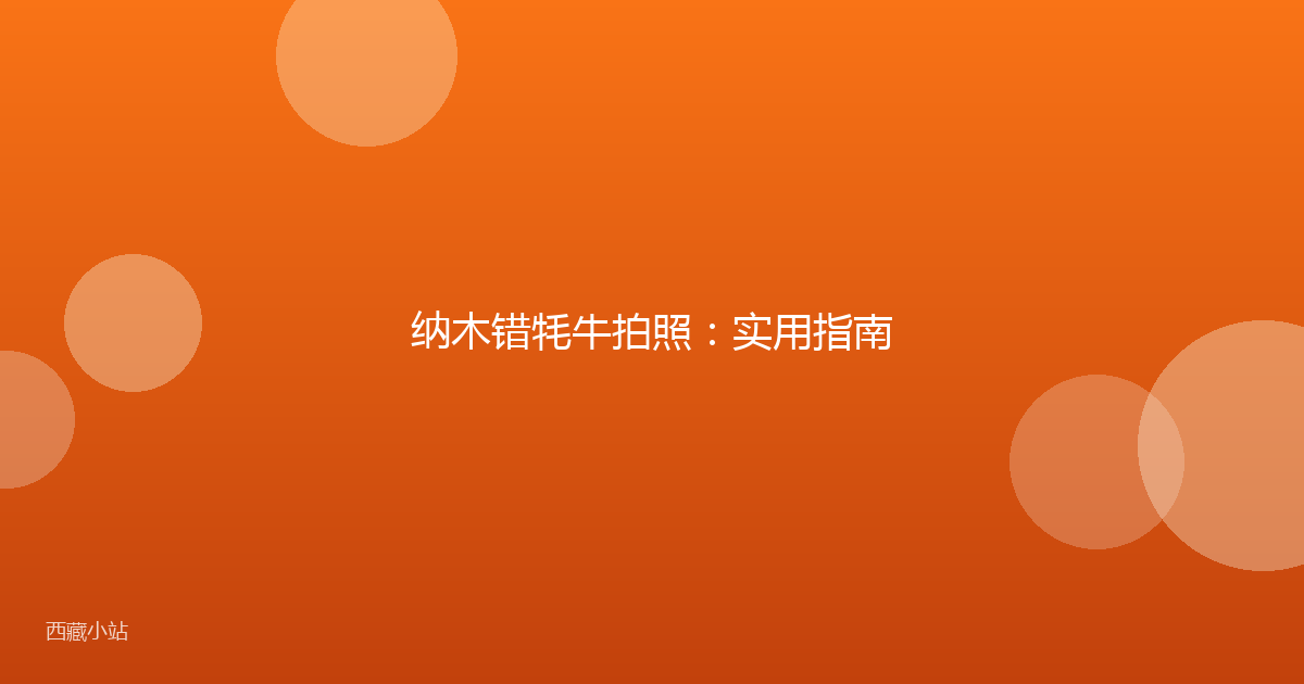 纳木错牦牛拍照：实用指南