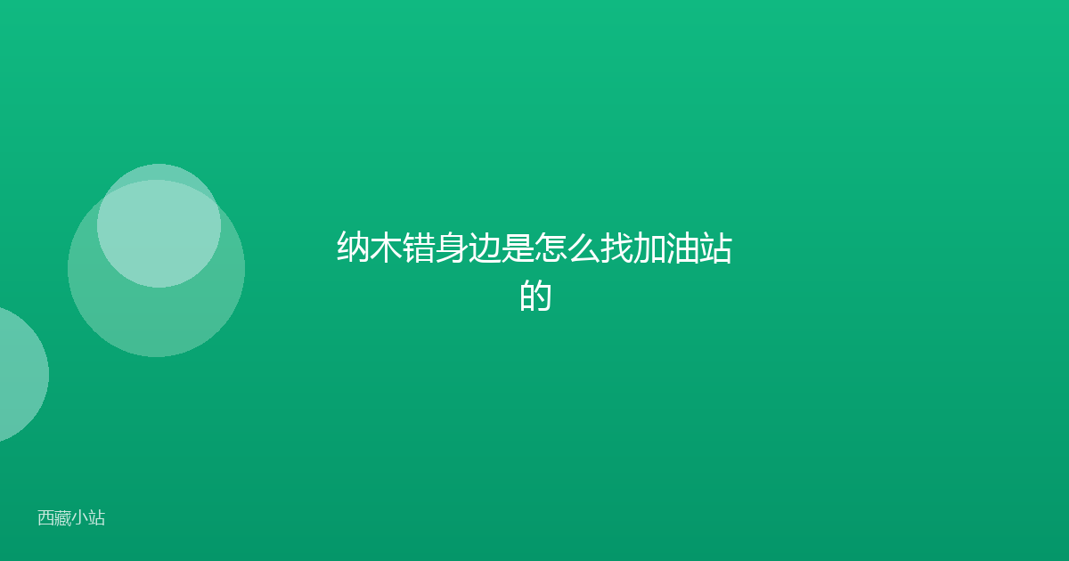 纳木错身边是怎么找加油站的