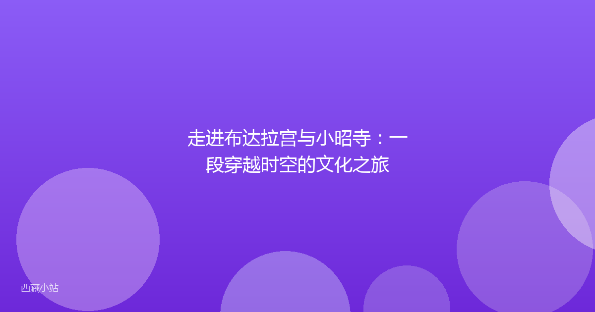 走进布达拉宫与小昭寺:一段穿越时空的文化之旅