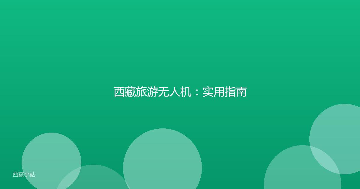 西藏旅游无人机：实用指南