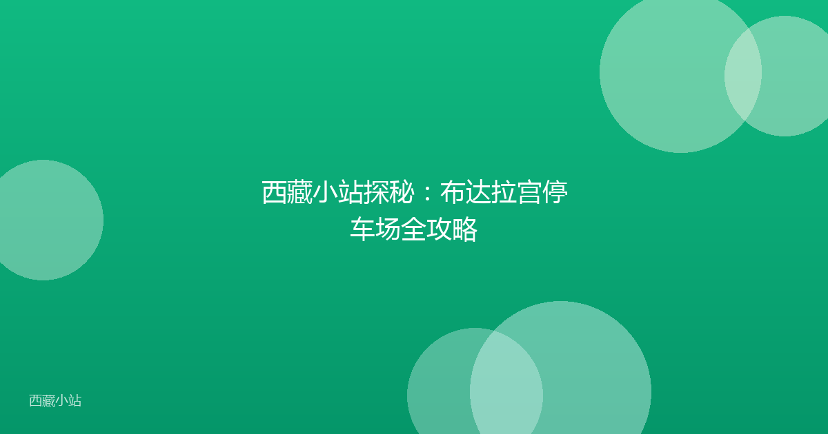 西藏小站探秘：布达拉宫停车场全攻略