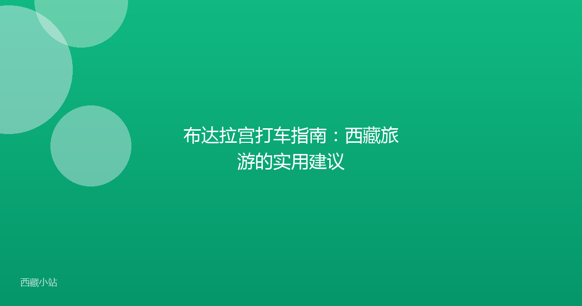 布达拉宫打车指南:西藏旅游的实用建议