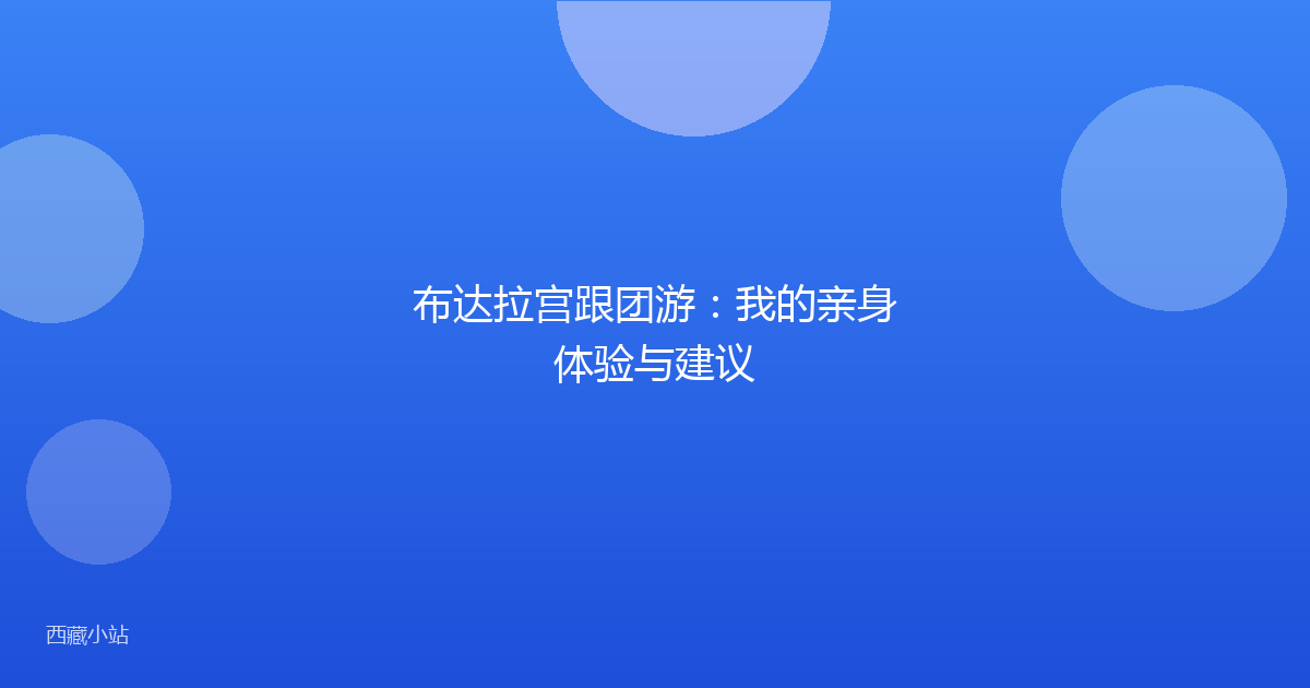 布达拉宫跟团游：我的亲身体验与建议