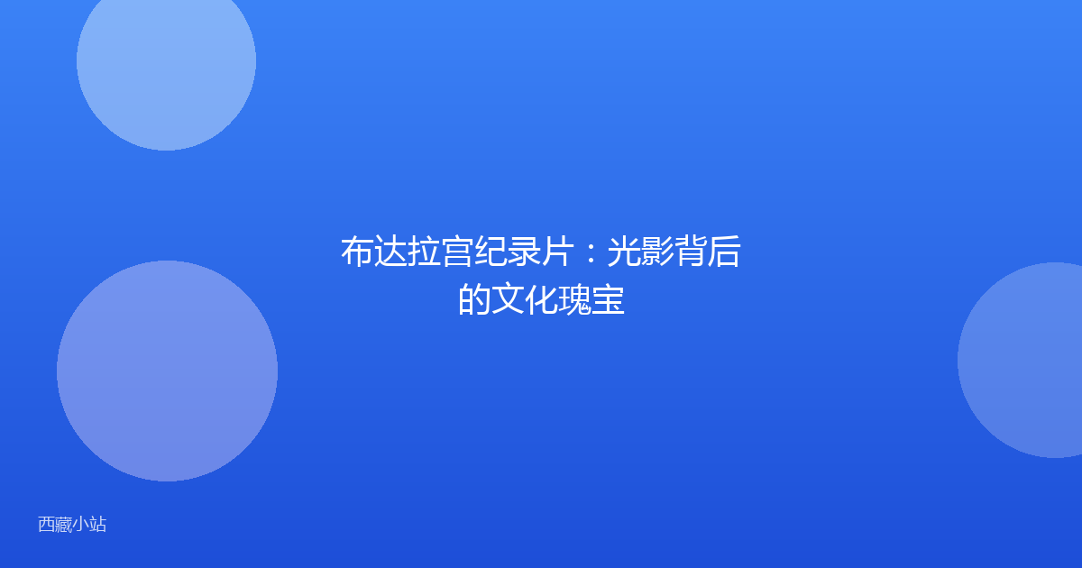布达拉宫纪录片:光影背后的文化瑰宝